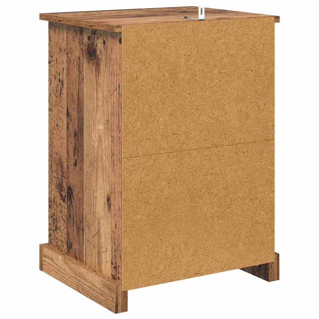 Noptiera 2 pcs Lemn vechi 43 x 36 x 60 cm Lemn compozit — imaginea 9