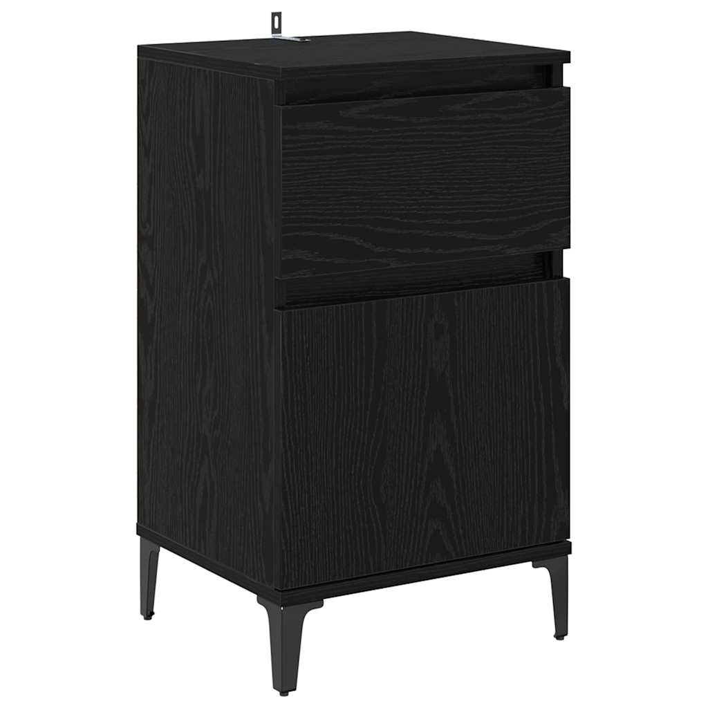 Noptiera cu sertar 2 pcs stejar negru 40 x 35 x 70 cm — imaginea 6