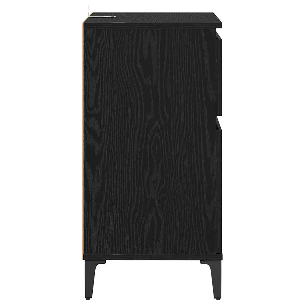 Noptiera cu sertar 2 pcs stejar negru 40 x 35 x 70 cm — imaginea 8