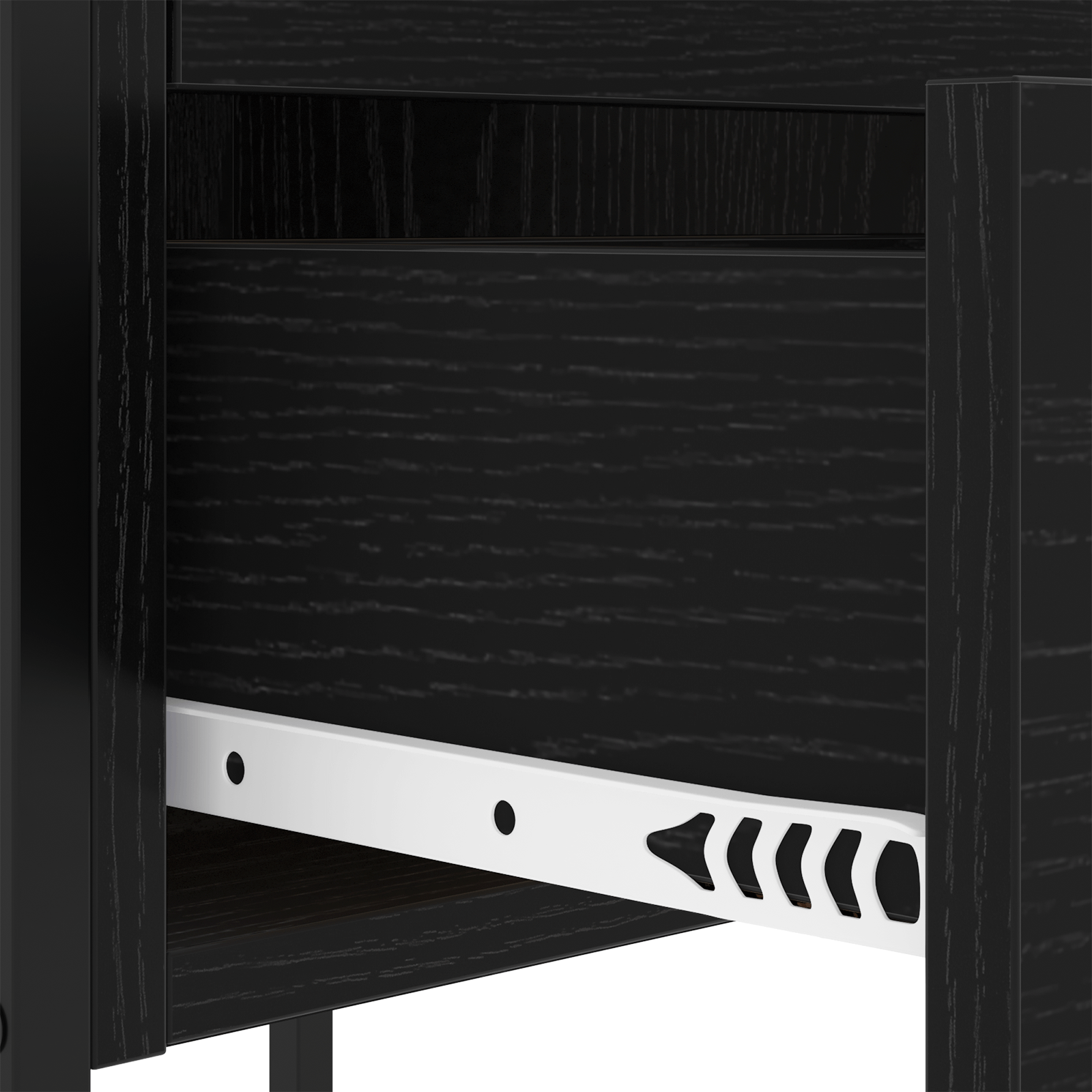 Noptiera stejar negru 42 x 41 x 61 cm Lemn compozit — imaginea 10