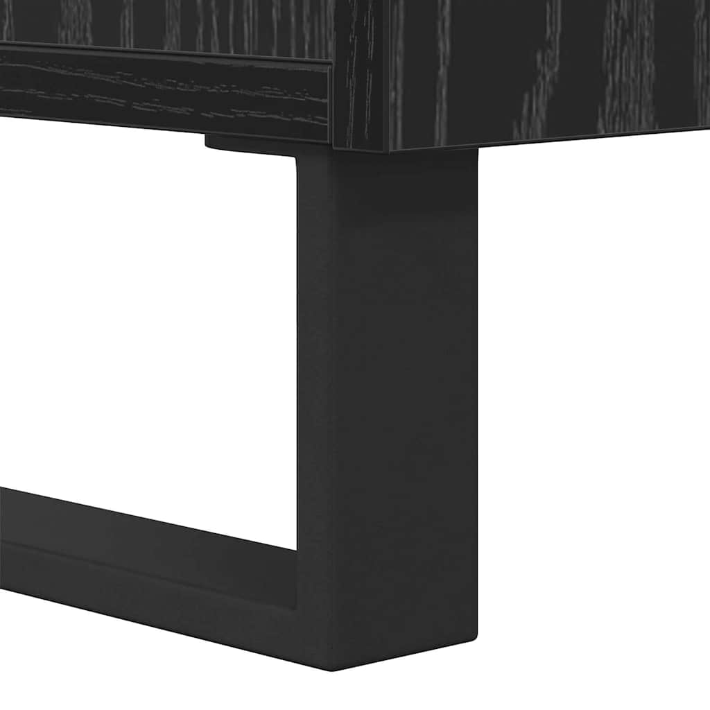 Noptiera stejar negru 40 x 35 x 47.5 cm Lemn compozit — imaginea 11