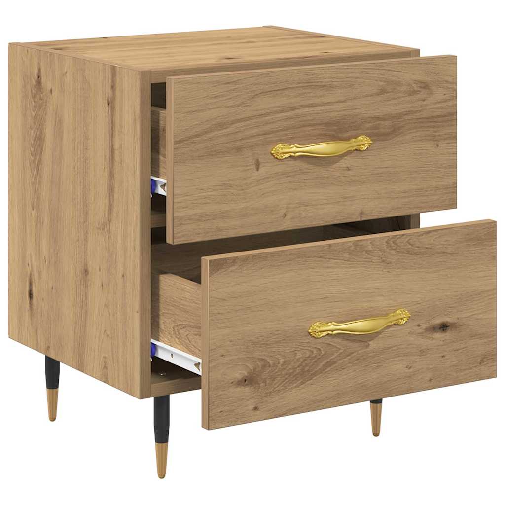 Noptiera cu sertar stejar artizanal 40 x 35 x 47.5 cm — imaginea 5