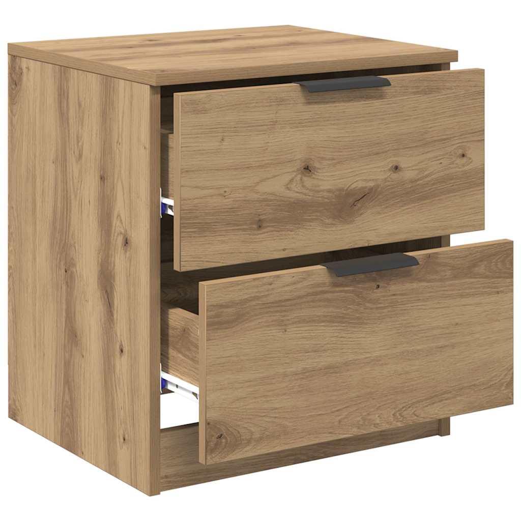Noptiera 2 pcs stejar artizanal 45 x 39 x 50 cm — imaginea 5
