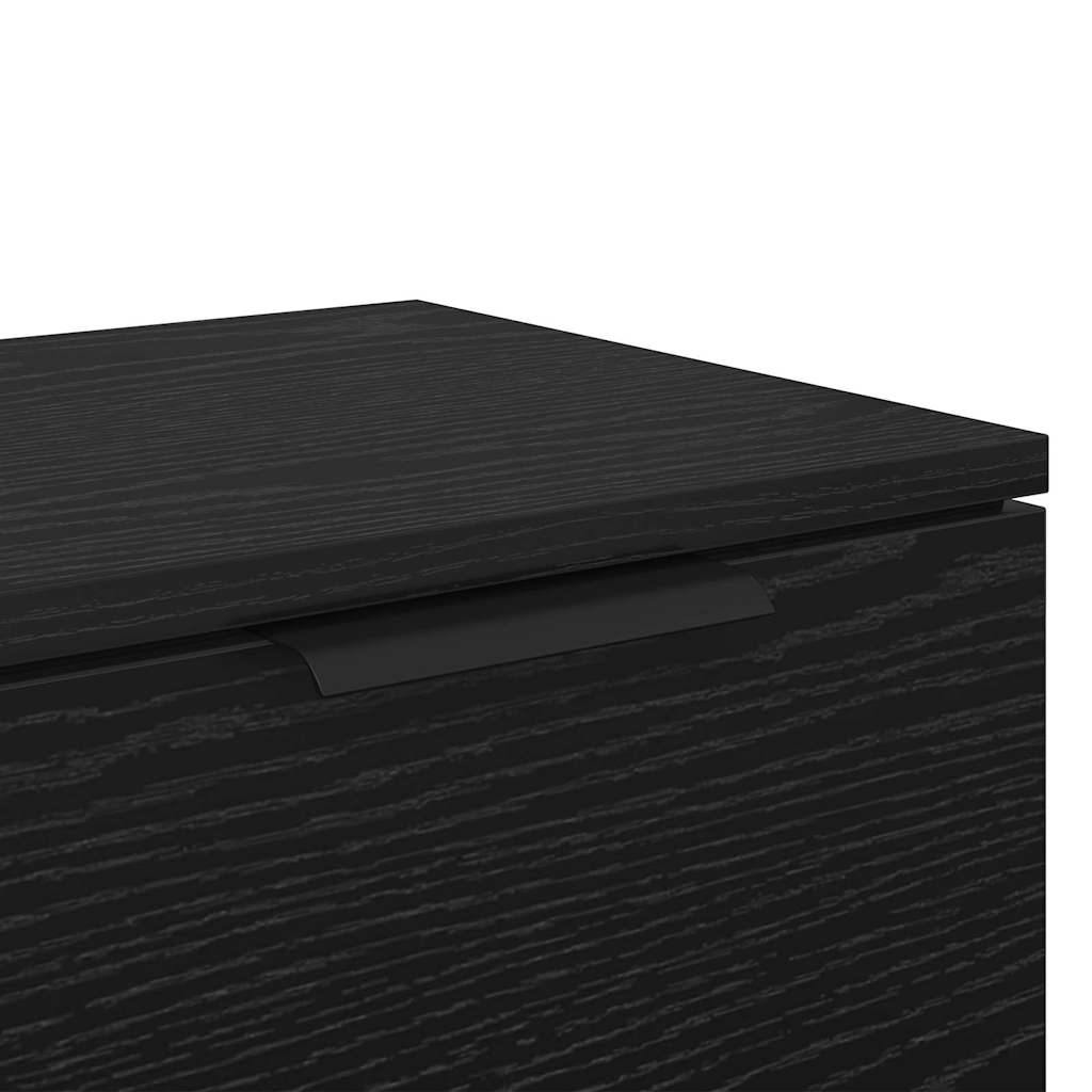 Noptiera cu sertar 2 pcs stejar negru 34 x 30 x 20 cm — imaginea 11