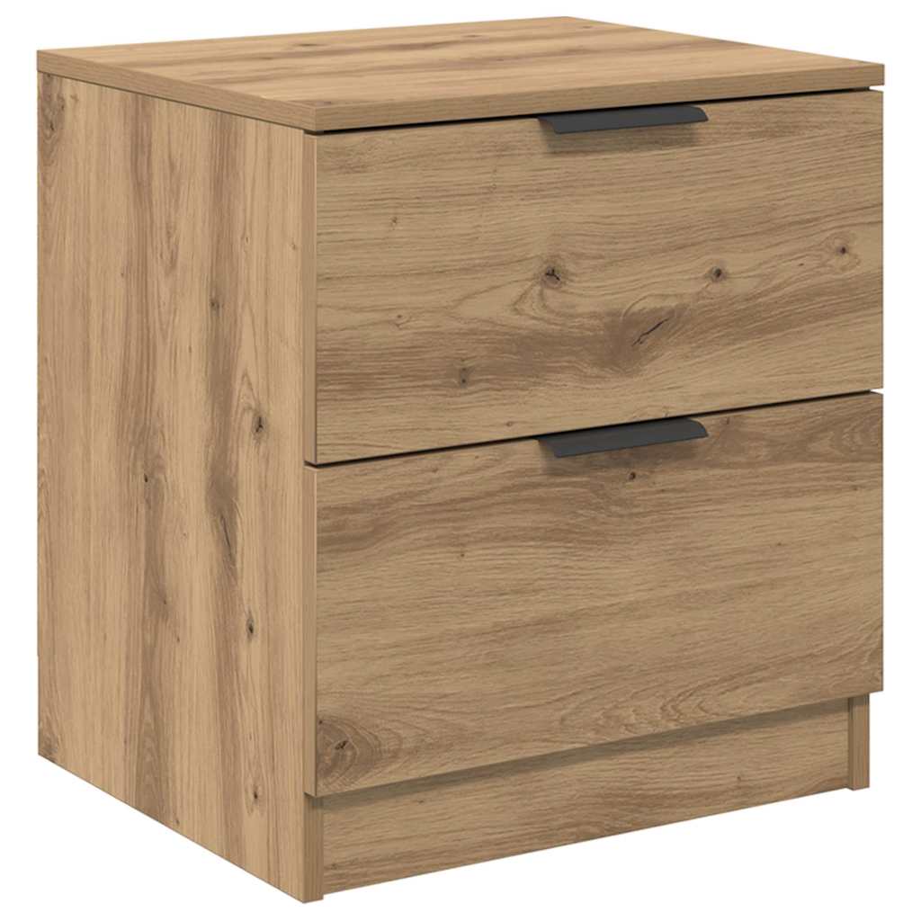 Noptiera 2 pcs stejar artizanal 45 x 39 x 50 cm — imaginea 6