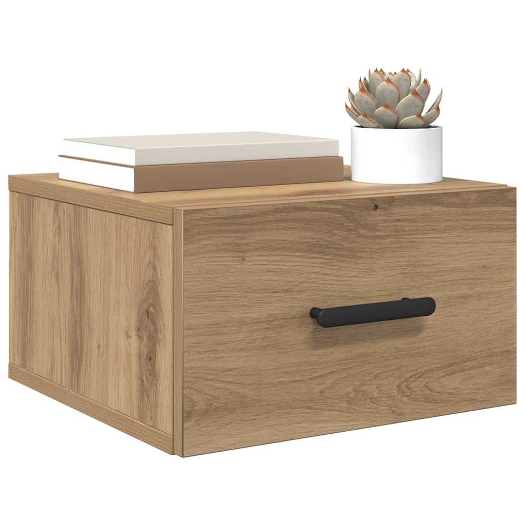 Noptiera 2 pcs stejar artizanal 35 x 35 x 20 cm