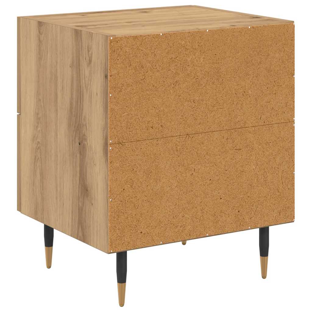Noptiera cu sertar stejar artizanal 40 x 35 x 47.5 cm — imaginea 8
