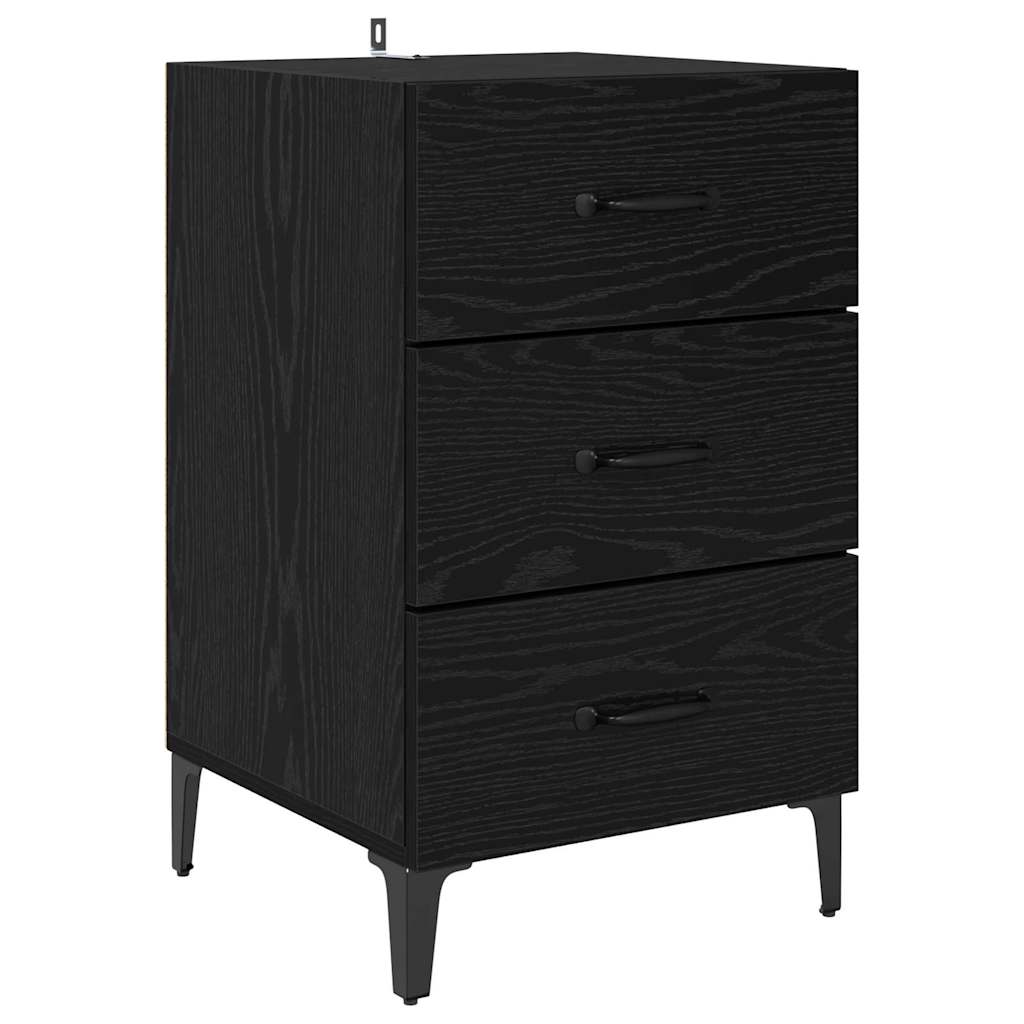 Noptiera stejar negru 40 x 40 x 66 cm Lemn compozit