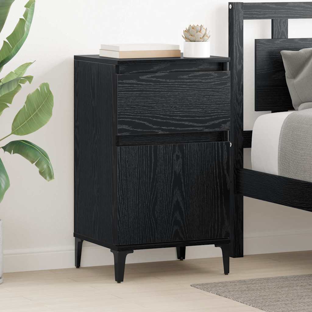 Noptiera stejar negru 40 x 35 x 70 cm Lemn compozit — imaginea 2