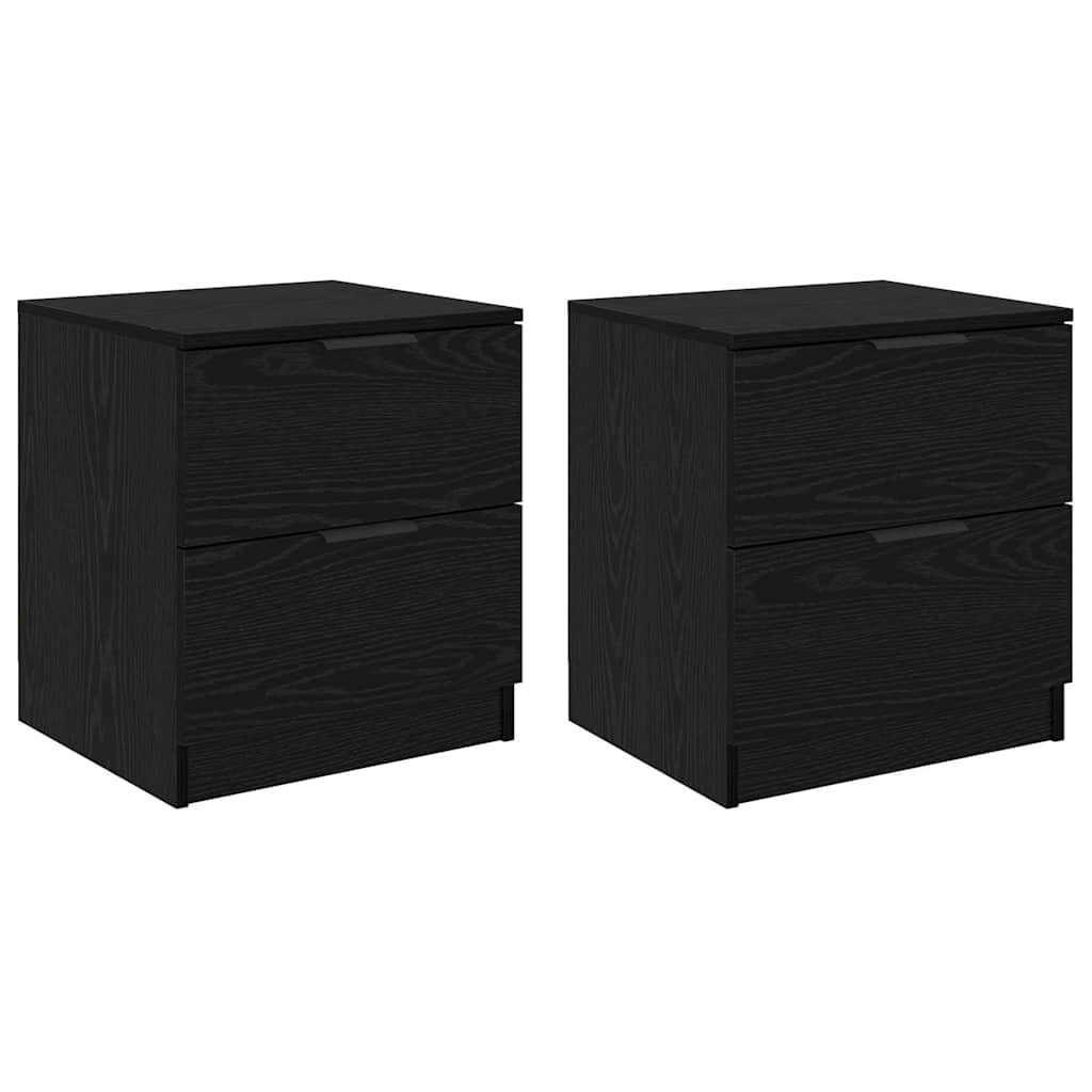 Noptiera cu sertar 2 pcs stejar negru 45 x 39 x 50 cm — imaginea 2