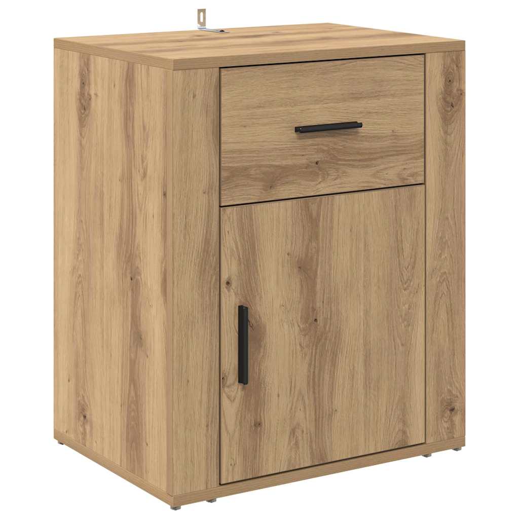 Noptiera stejar artizanal 50 x 36 x 60 cm Lemn compozit