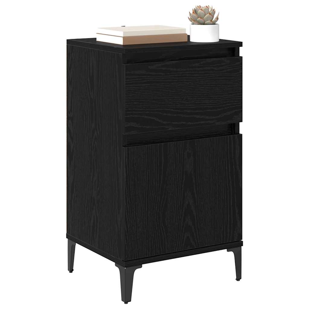 Noptiera stejar negru 40 x 35 x 70 cm Lemn compozit — imaginea 3