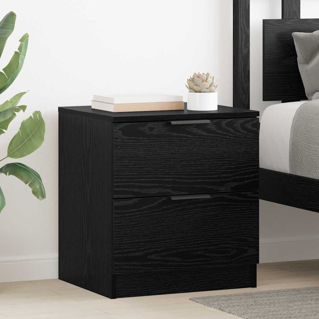 Noptiera cu sertar 2 pcs stejar negru 45 x 39 x 50 cm — imaginea 3