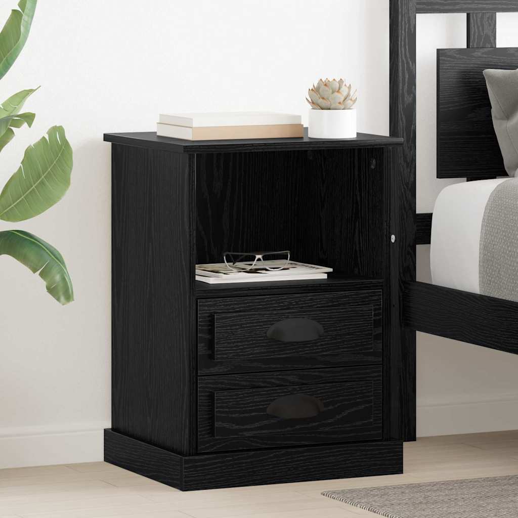 Noptiera stejar negru 43 x 36 x 60 cm Lemn compozit — imaginea 3