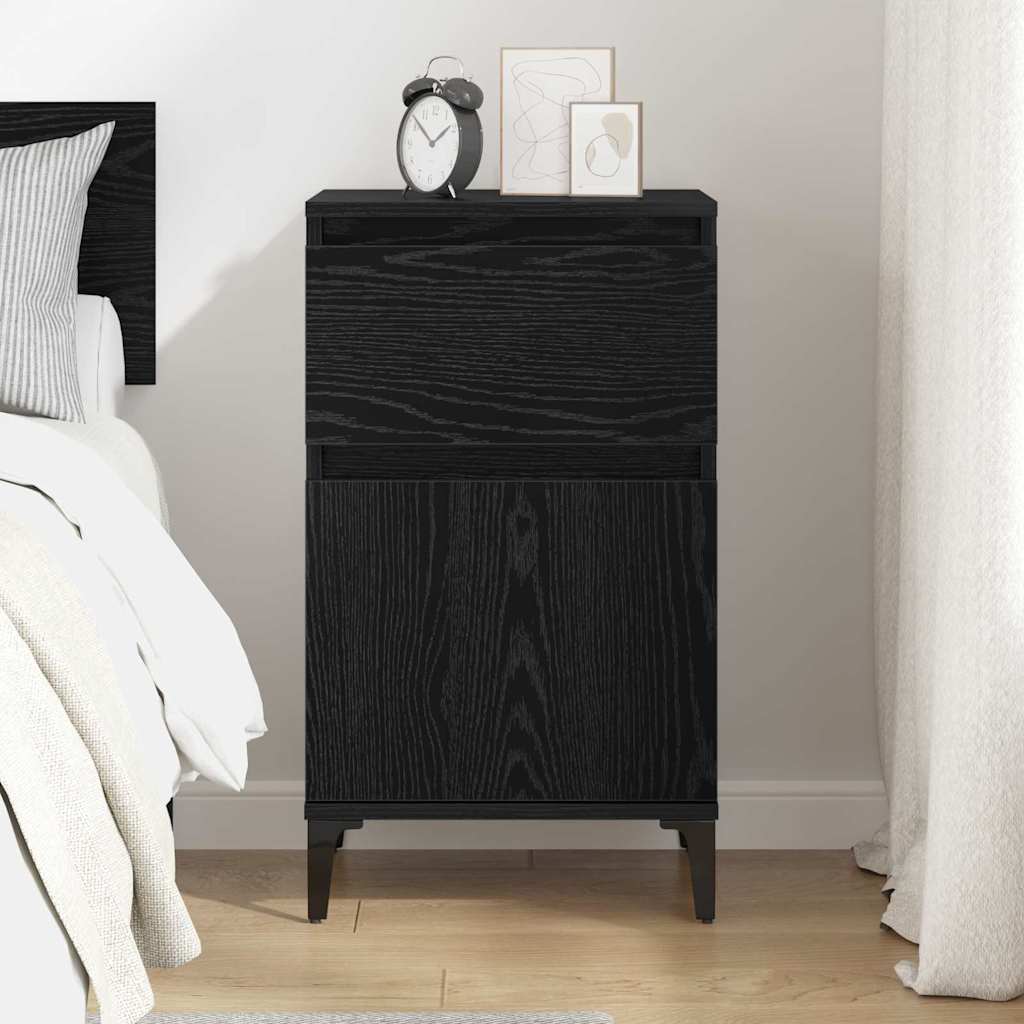 Noptiera stejar negru 40 x 35 x 70 cm Lemn compozit — imaginea 4