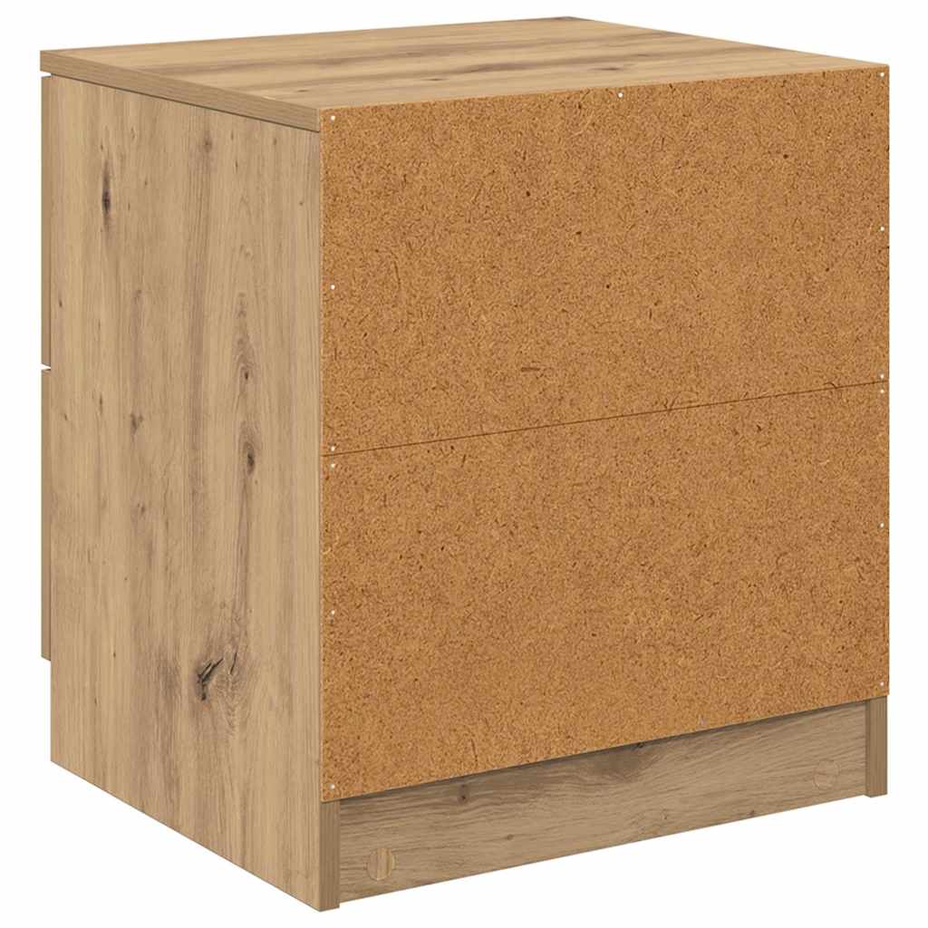 Noptiera 2 pcs stejar artizanal 45 x 39 x 50 cm — imaginea 9