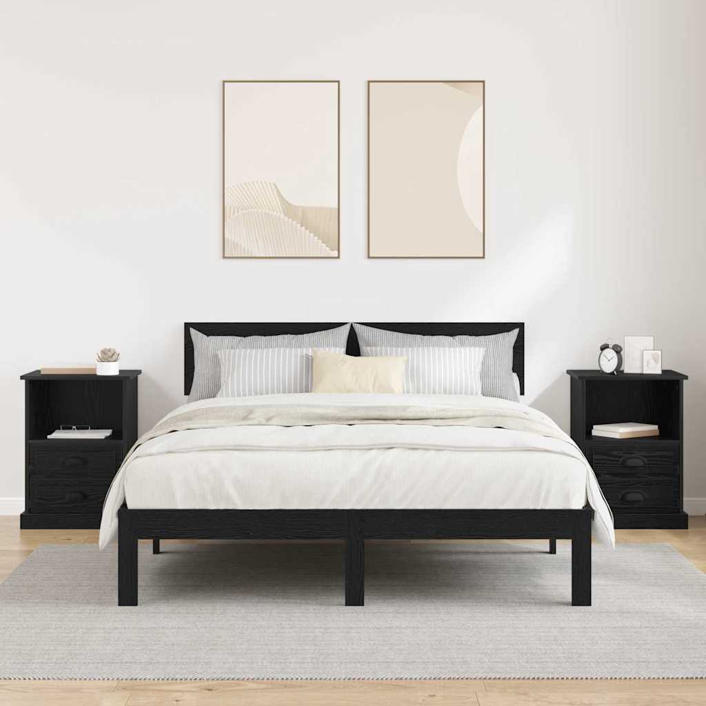 Noptiera cu sertar 2 pcs stejar negru 43 x 36 x 60 cm — imaginea 4