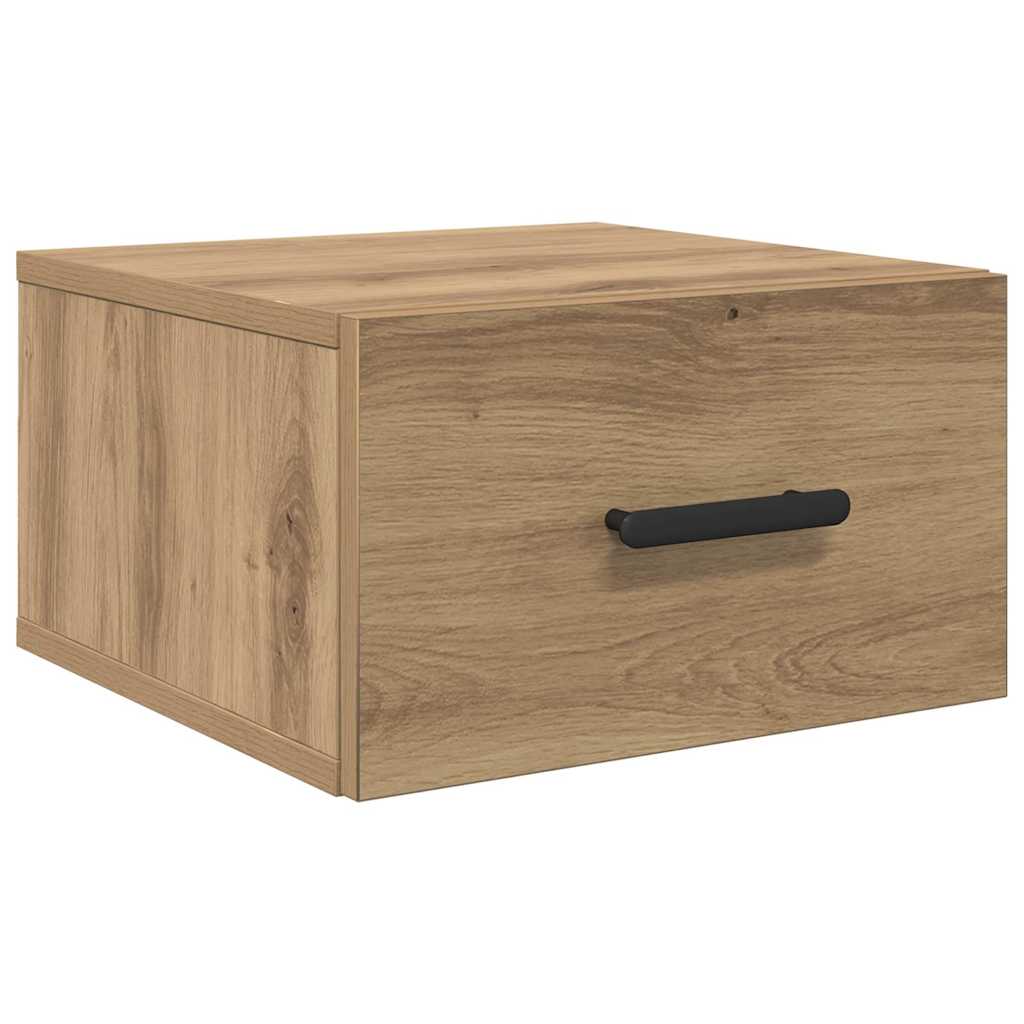 Noptiera 2 pcs stejar artizanal 35 x 35 x 20 cm — imaginea 6
