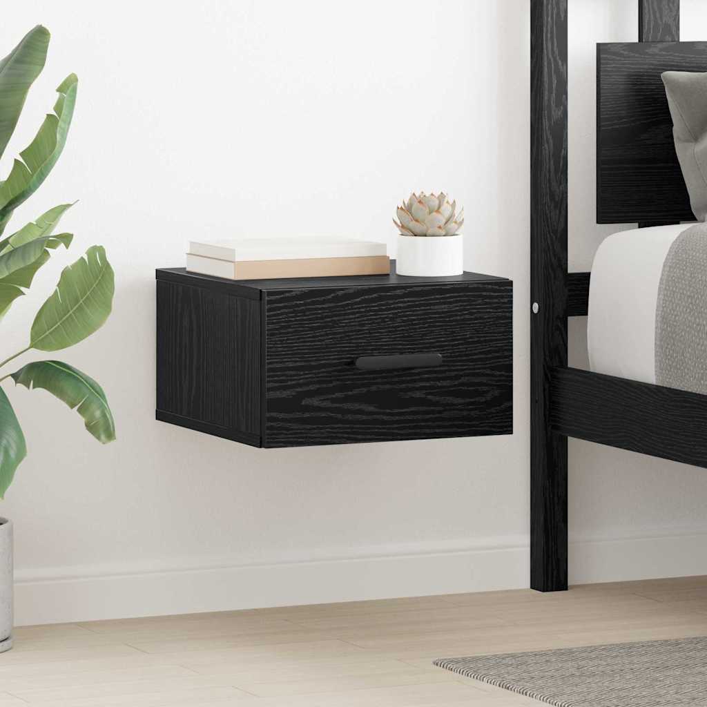 Noptiera stejar negru 35 x 35 x 20 cm Lemn compozit — imaginea 3