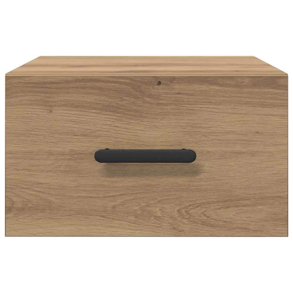 Noptiera 2 pcs stejar artizanal 35 x 35 x 20 cm — imaginea 7