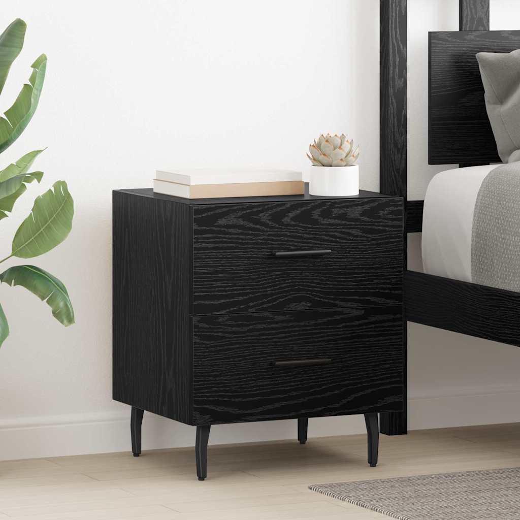 Noptiera cu sertar 2 pcs stejar negru 40 x 35 x 47.5 cm — imaginea 3