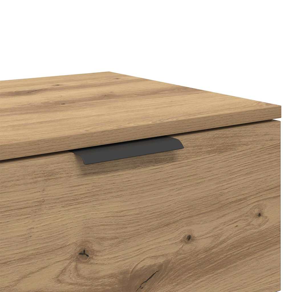 Noptiera 2 pcs stejar artizanal 45 x 39 x 50 cm — imaginea 11