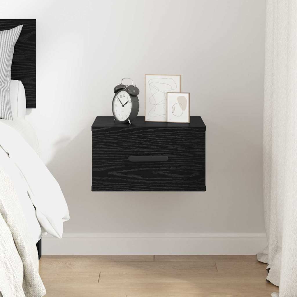 Noptiera stejar negru 35 x 35 x 20 cm Lemn compozit — imaginea 4