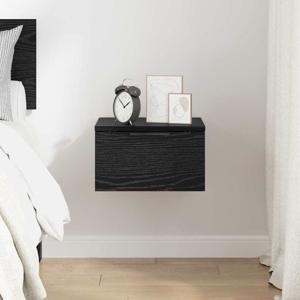 Noptiera stejar negru 34 x 30 x 20 cm Lemn compozit — imaginea 4