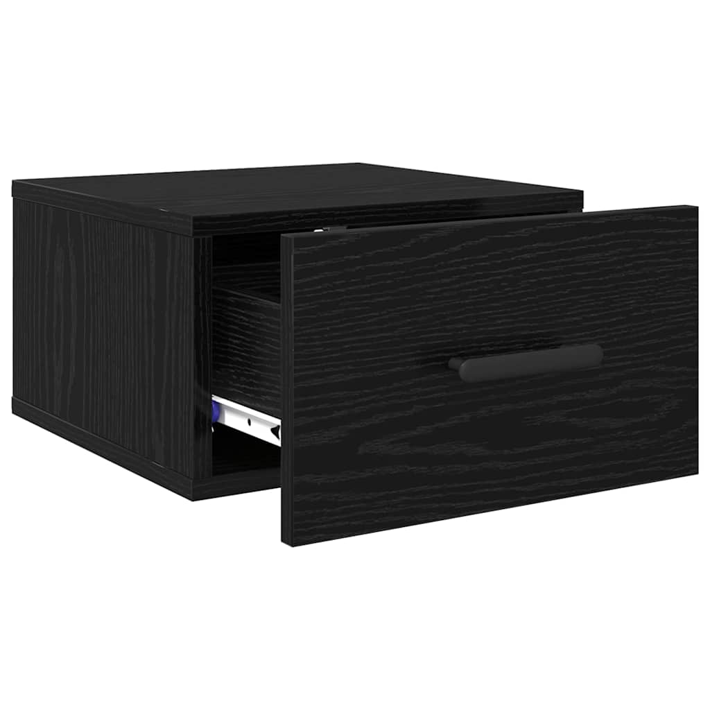 Noptiera stejar negru 35 x 35 x 20 cm Lemn compozit — imaginea 5
