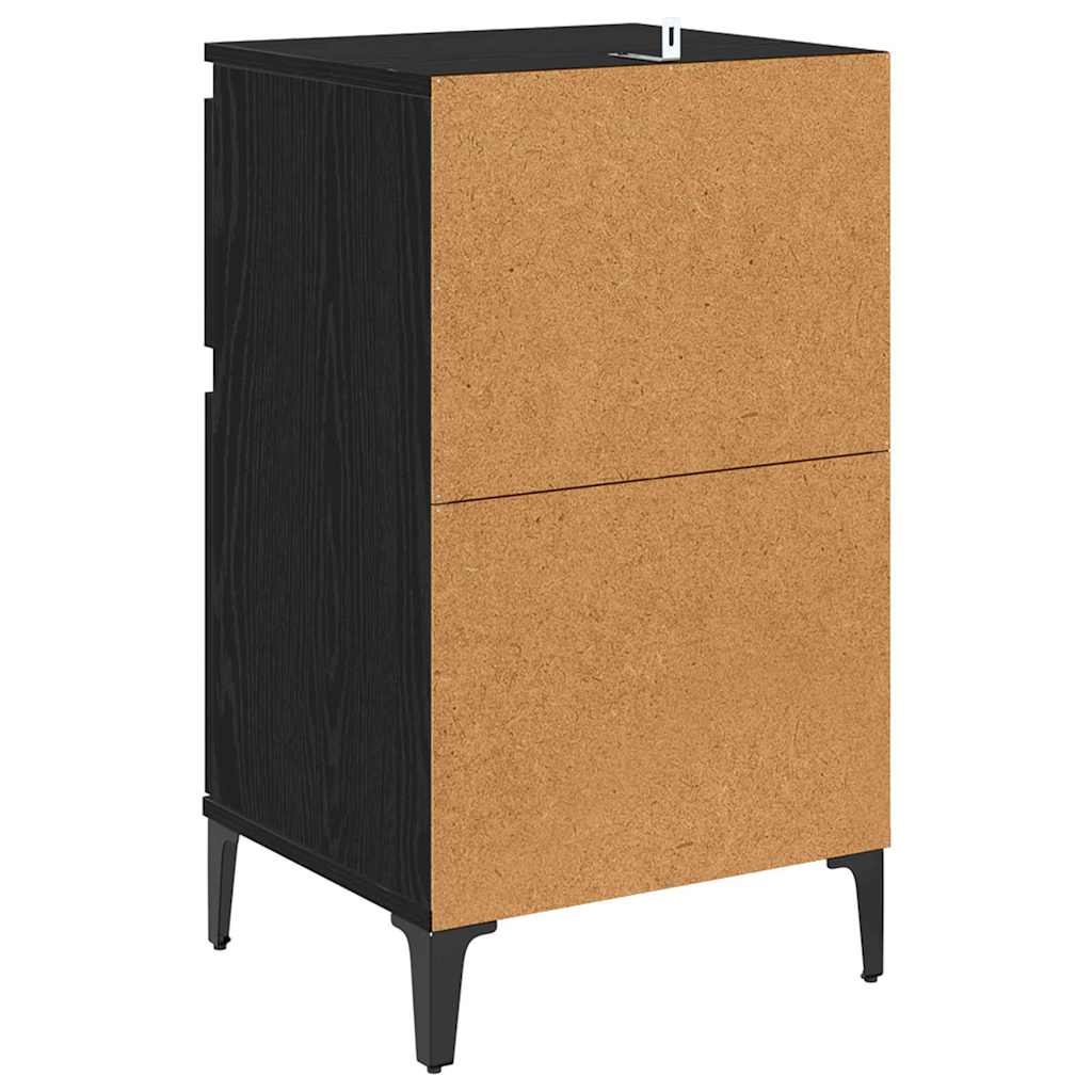 Noptiera stejar negru 40 x 35 x 70 cm Lemn compozit — imaginea 8