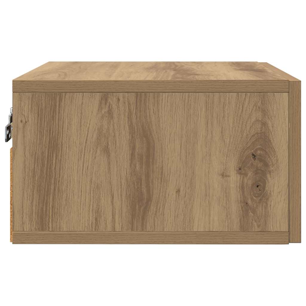 Noptiera 2 pcs stejar artizanal 35 x 35 x 20 cm — imaginea 8
