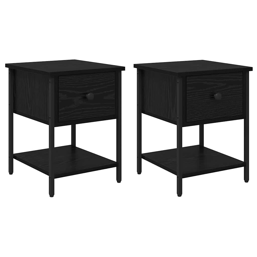 Noptiera 2 pcs Lemn vechi 35 x 35 x 20 cm Lemn compozit — imaginea 2