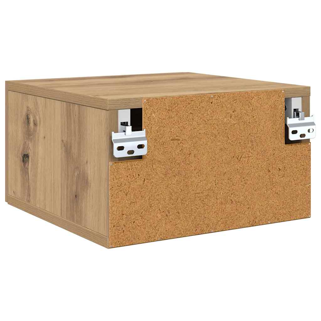 Noptiera 2 pcs stejar artizanal 35 x 35 x 20 cm — imaginea 9