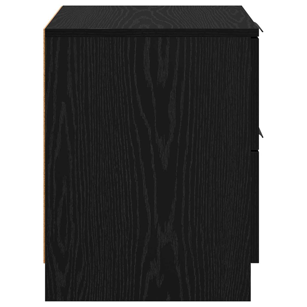 Noptiera cu sertar 2 pcs stejar negru 45 x 39 x 50 cm — imaginea 8