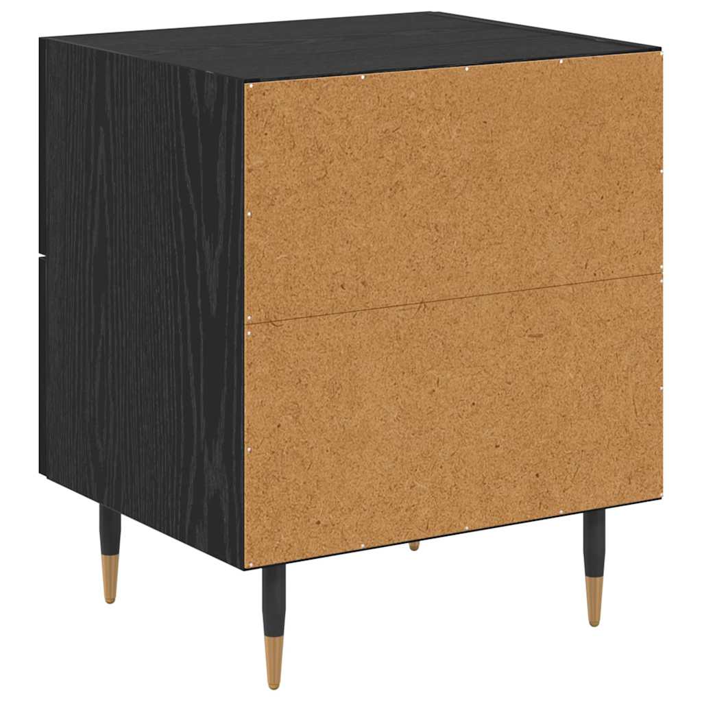 Noptiera stejar negru 40 x 35 x 47.5 cm Lemn compozit — imaginea 8