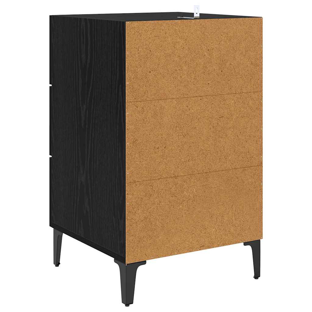 Noptiera stejar negru 40 x 40 x 66 cm Lemn compozit — imaginea 8