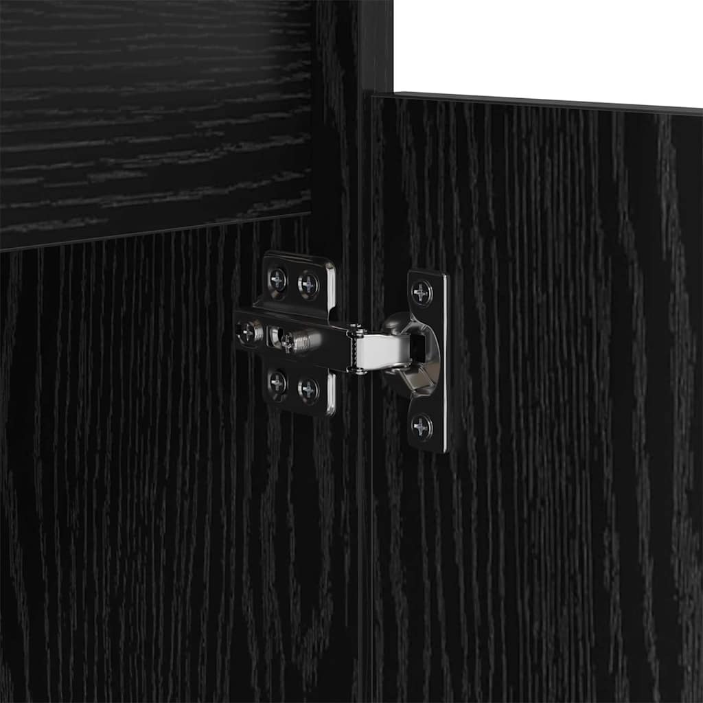 Noptiera stejar negru 40 x 35 x 70 cm Lemn compozit — imaginea 10