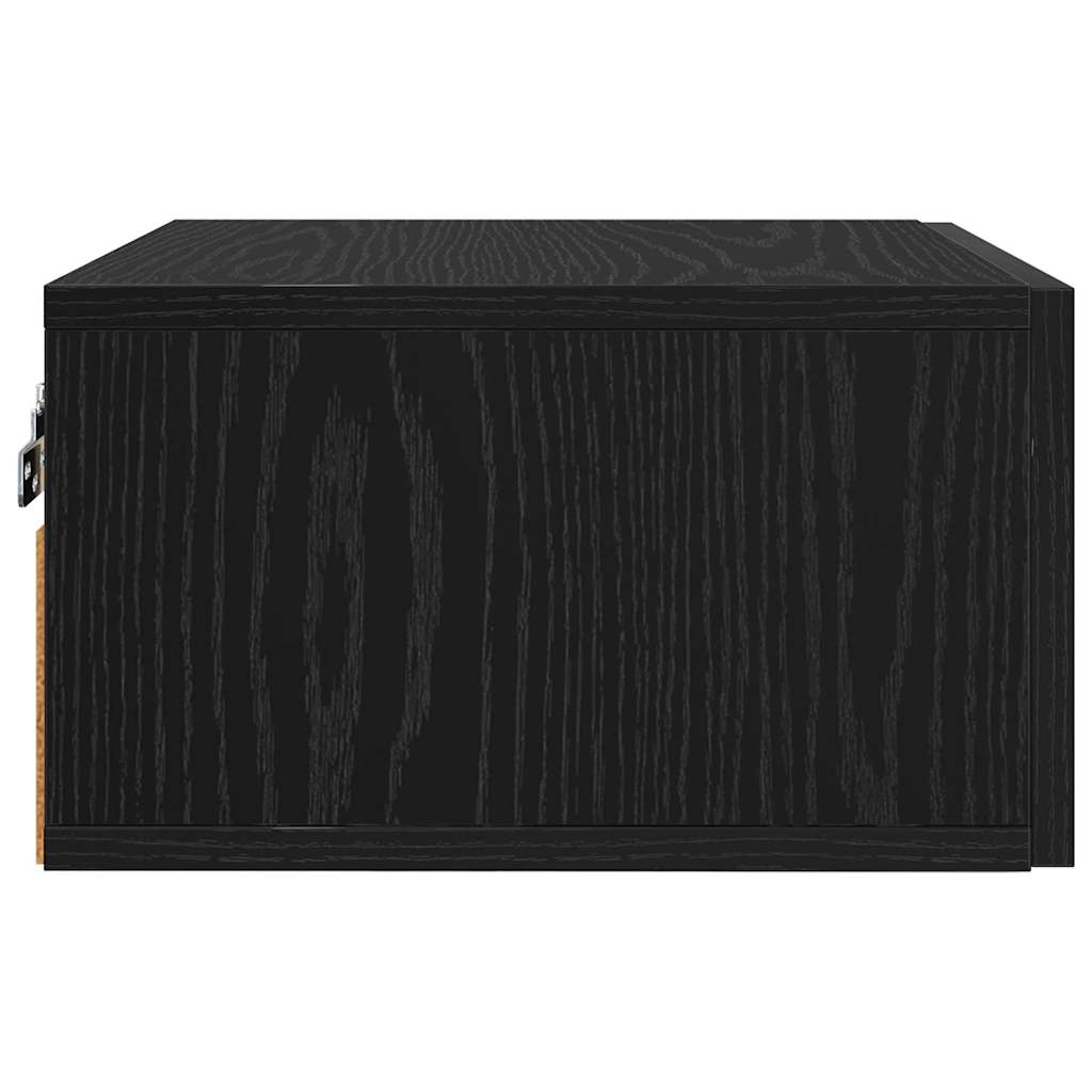 Noptiera stejar negru 35 x 35 x 20 cm Lemn compozit — imaginea 7