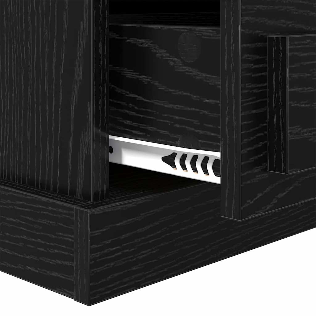 Noptiera cu sertar 2 pcs stejar negru 43 x 36 x 60 cm — imaginea 10