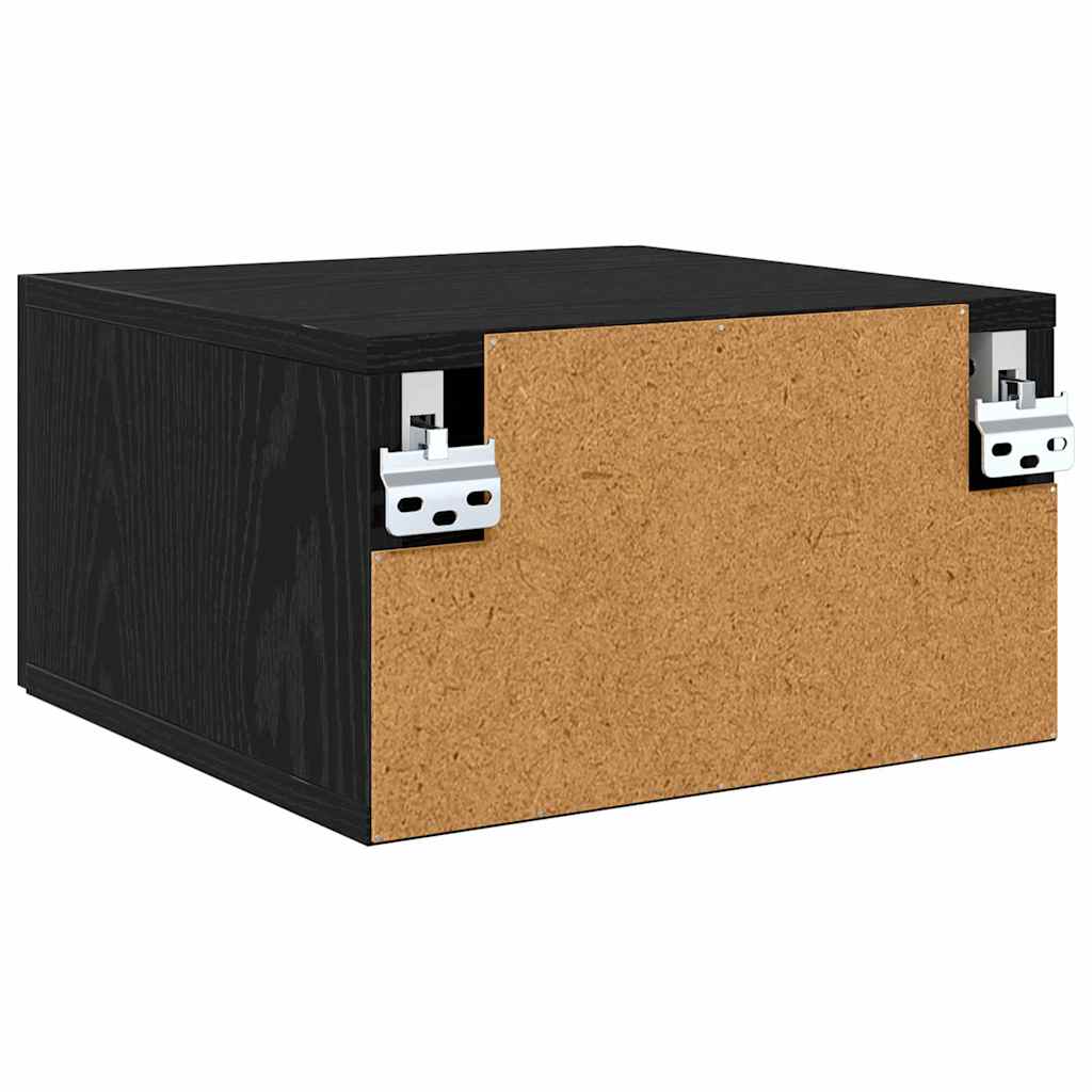 Noptiera stejar negru 35 x 35 x 20 cm Lemn compozit — imaginea 8