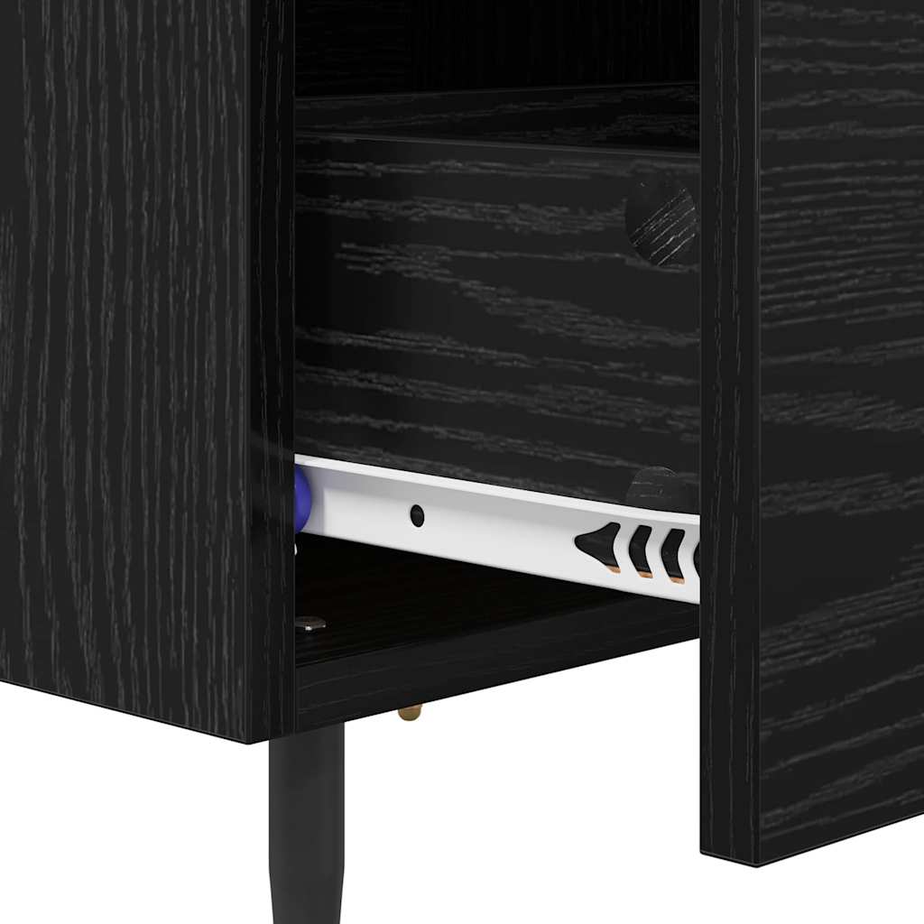 Noptiera stejar negru 40 x 35 x 47.5 cm Lemn compozit — imaginea 9