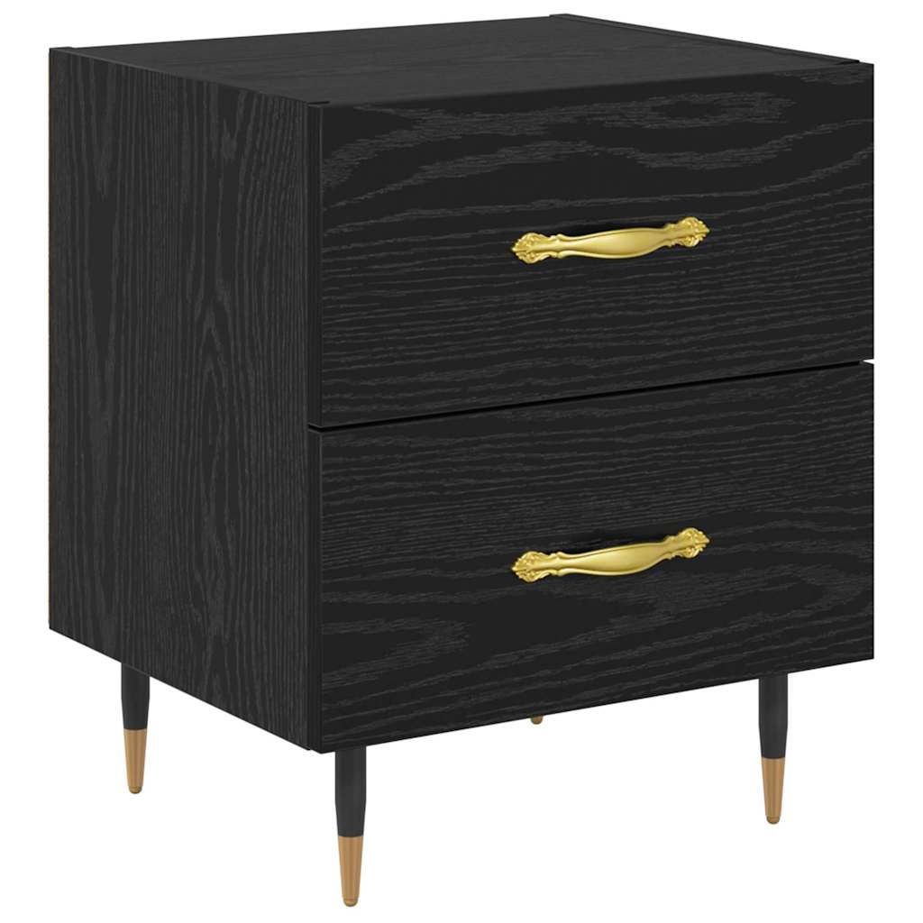 Noptiera cu sertar 2 pcs stejar negru 40 x 35 x 47.5 cm — imaginea 6