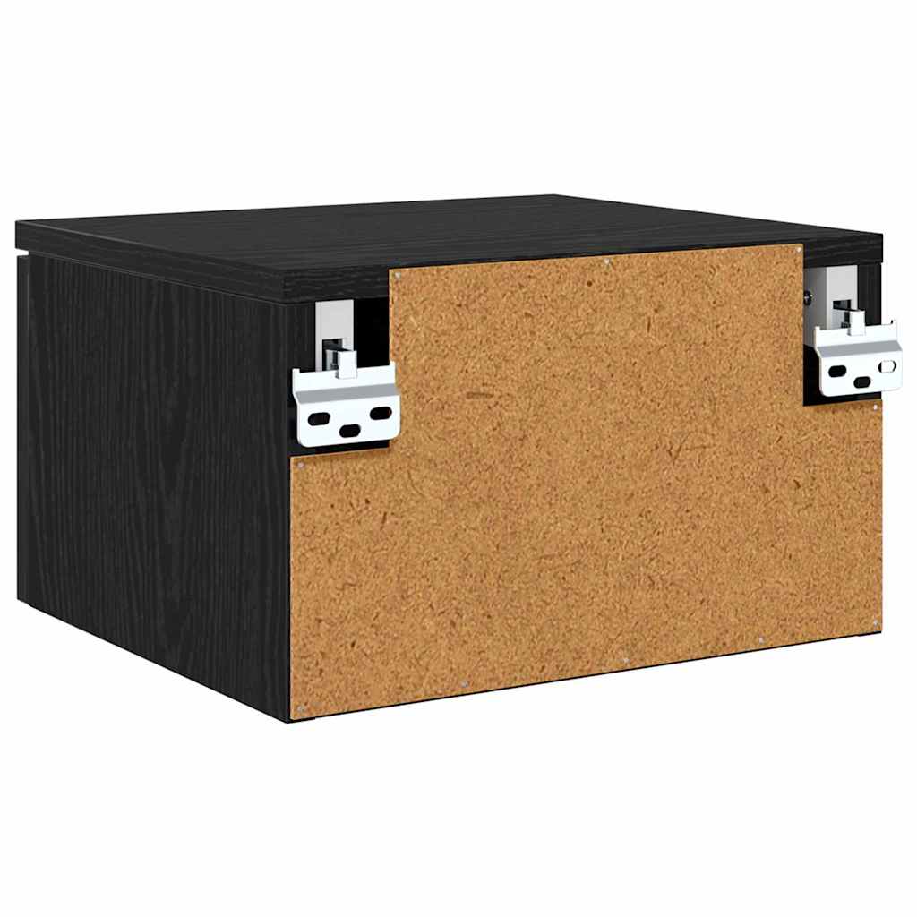 Noptiera stejar negru 34 x 30 x 20 cm Lemn compozit — imaginea 8