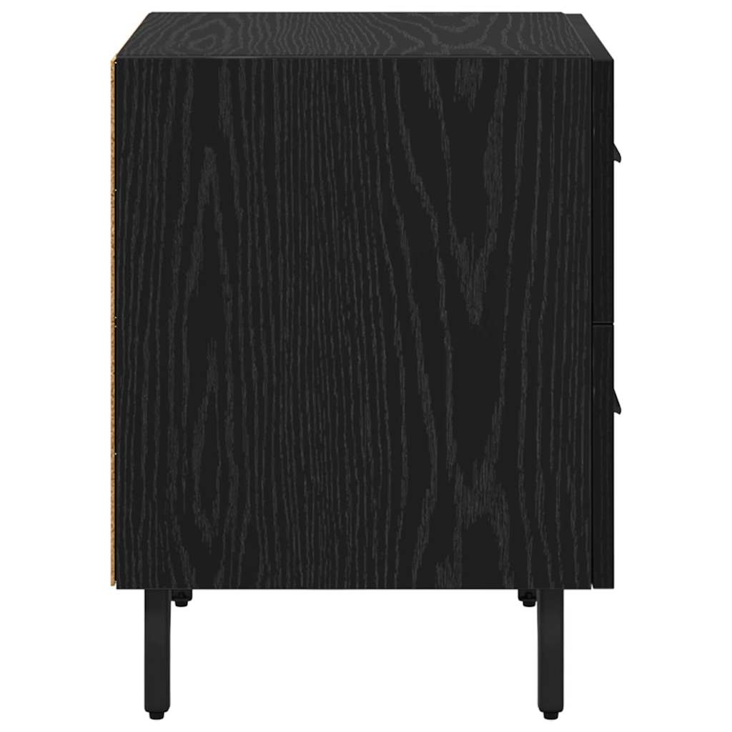 Noptiera cu sertar 2 pcs stejar negru 40 x 35 x 47.5 cm — imaginea 8