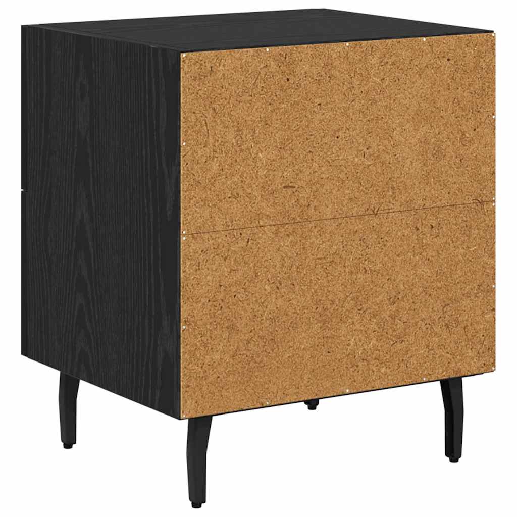 Noptiera cu sertar 2 pcs stejar negru 40 x 35 x 47.5 cm — imaginea 9