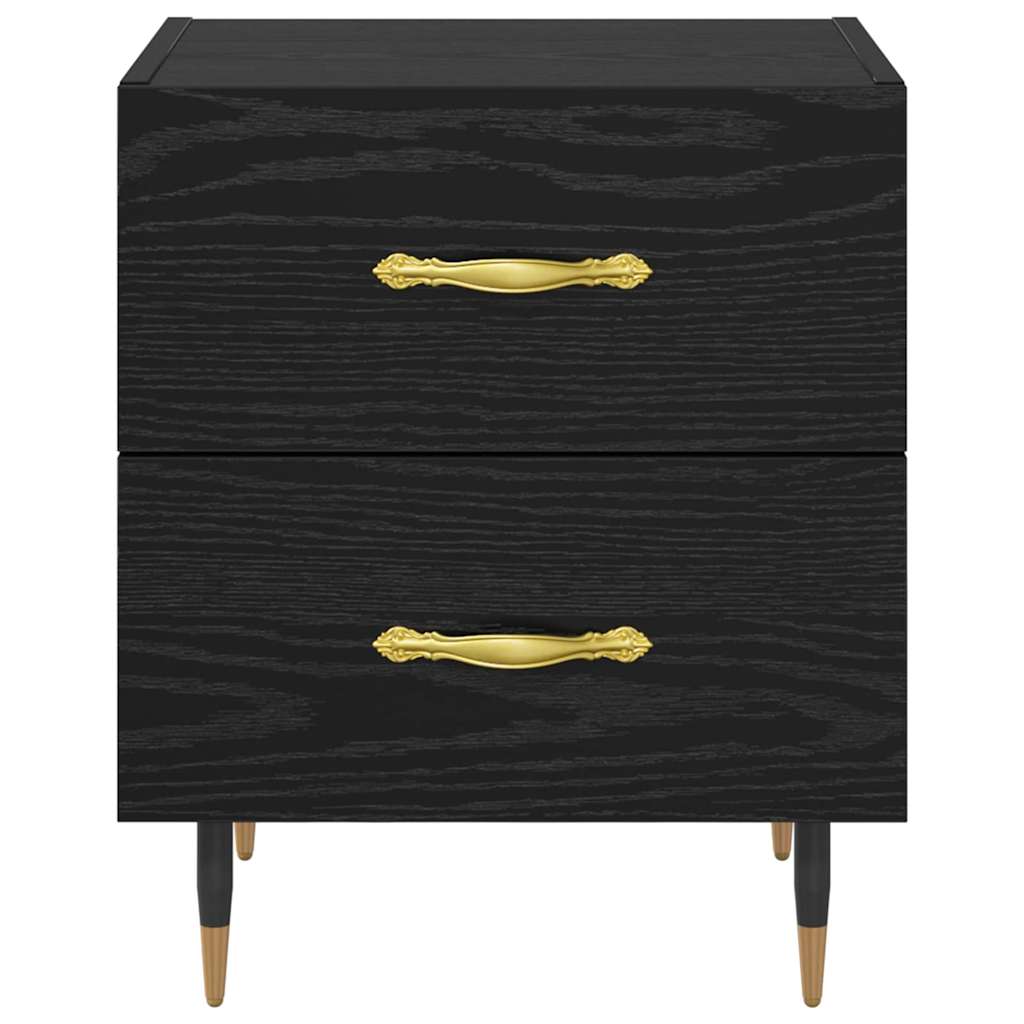 Noptiera cu sertar 2 pcs stejar negru 40 x 35 x 47.5 cm — imaginea 7