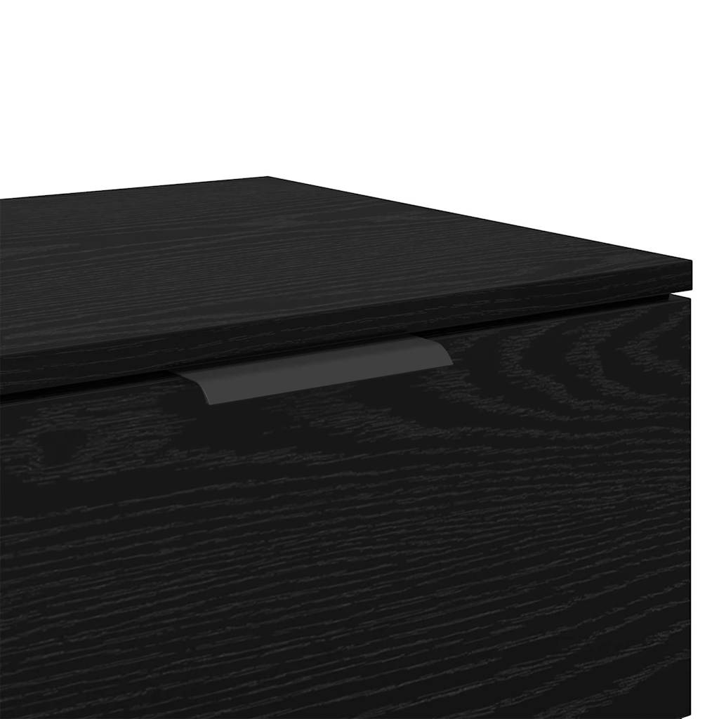 Noptiera cu sertar 2 pcs stejar negru 45 x 39 x 50 cm — imaginea 11