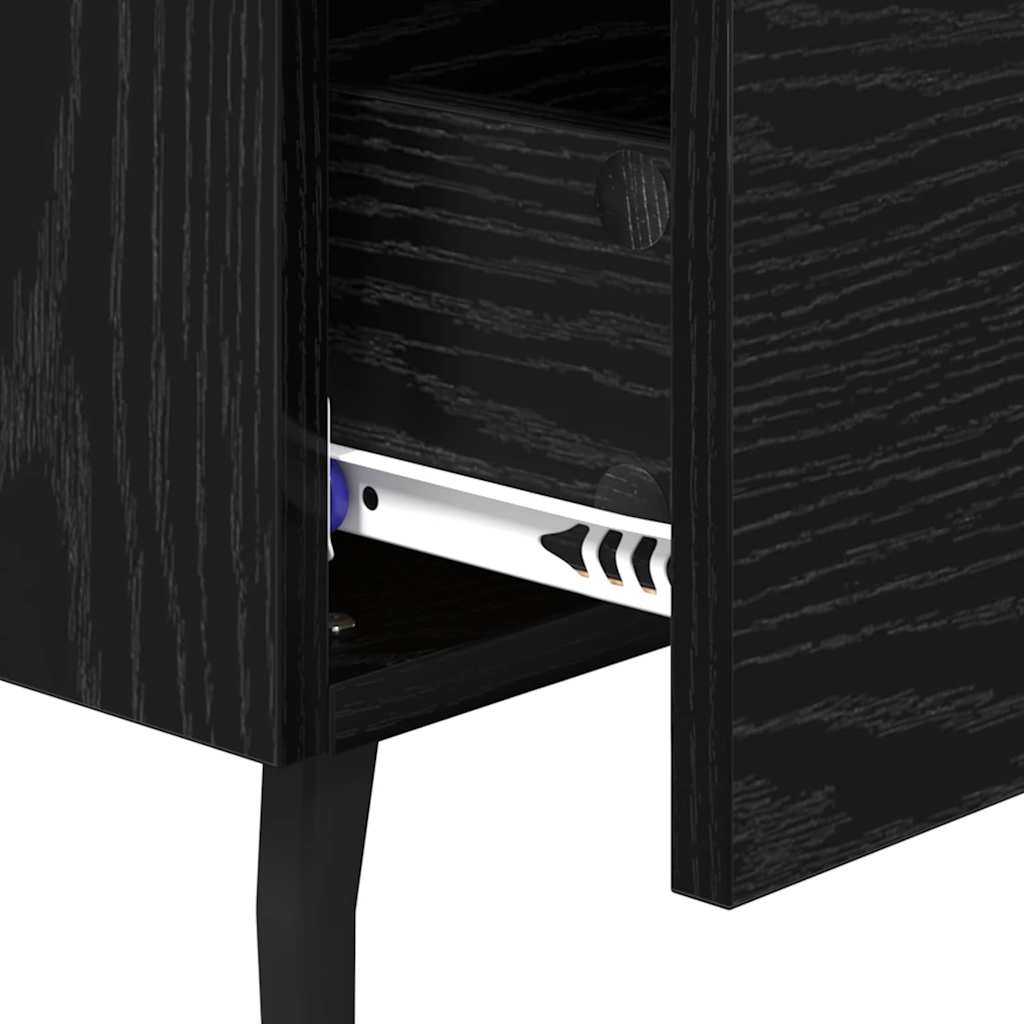 Noptiera cu sertar 2 pcs stejar negru 40 x 35 x 47.5 cm — imaginea 10