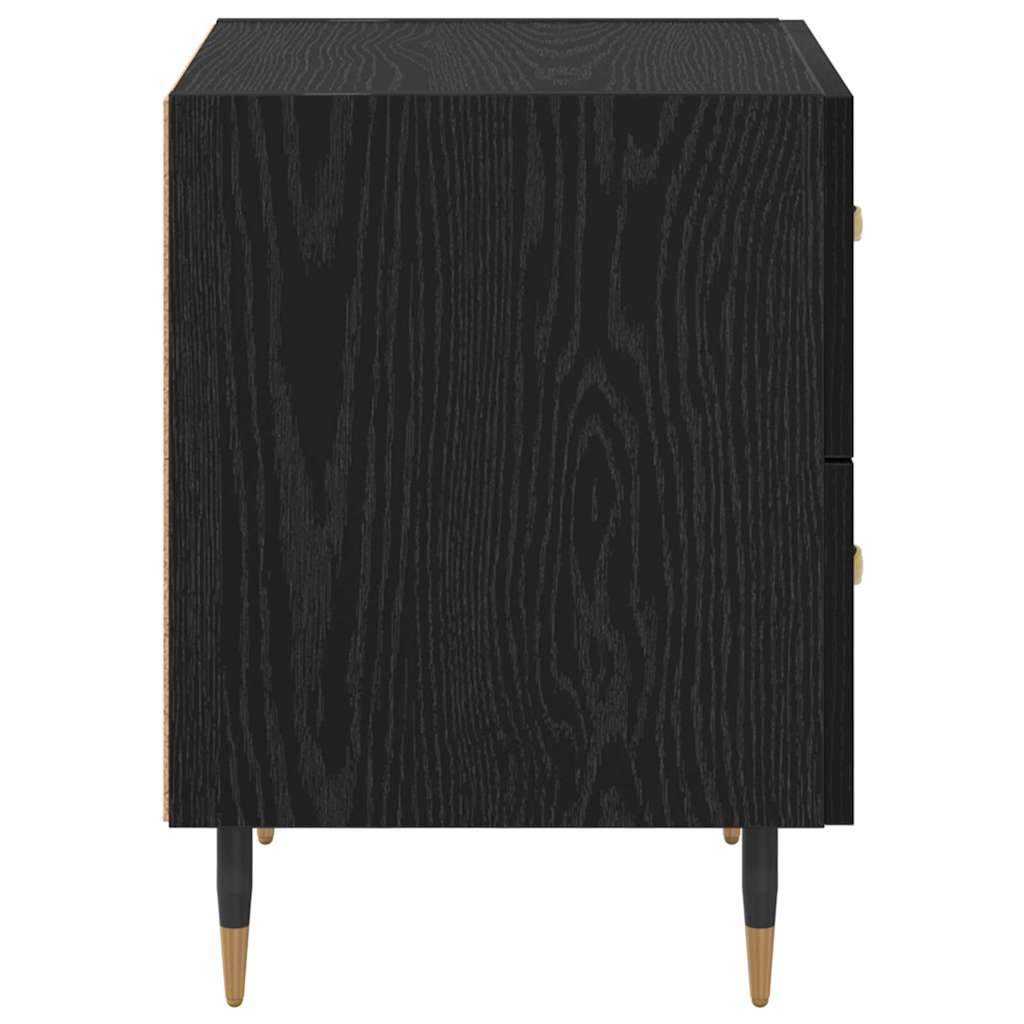 Noptiera cu sertar 2 pcs stejar negru 40 x 35 x 47.5 cm — imaginea 8