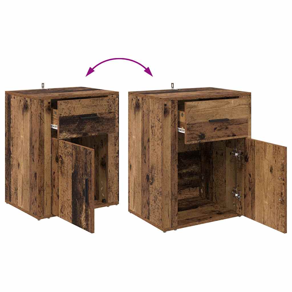 Noptiera Lemn vechi 50 x 36 x 60 cm Lemn compozit — imaginea 12